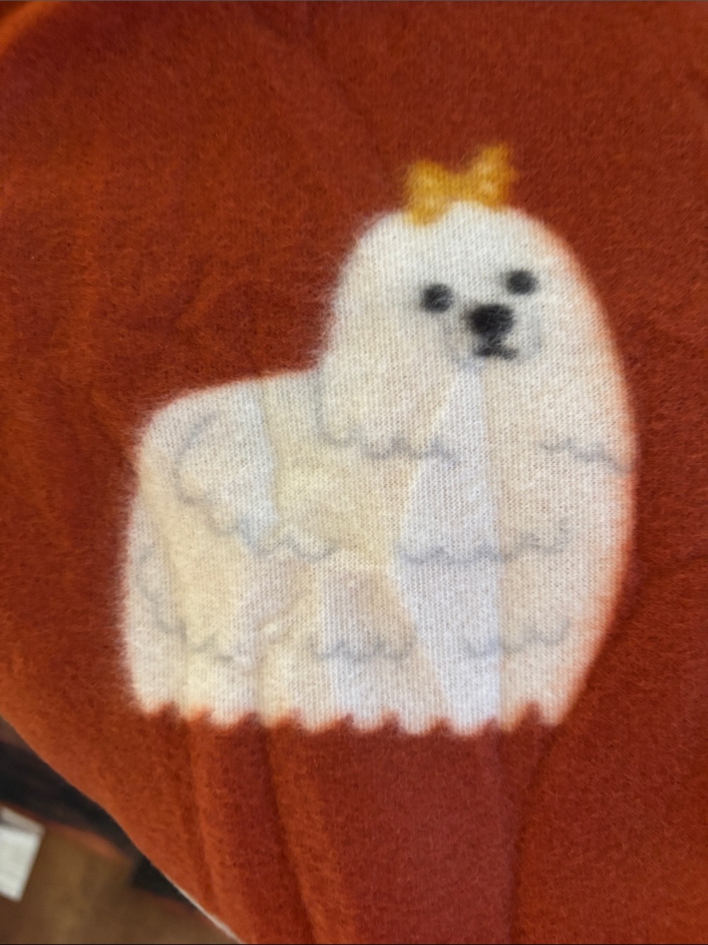NWT Plush Rust Orange Dog Print Throw Blanket 50 X 60 - Picture 12 of 16